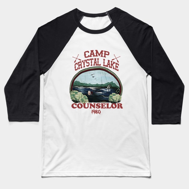 Crystal Lake Camp Counselor Baseball T-Shirt by CreatingChaos